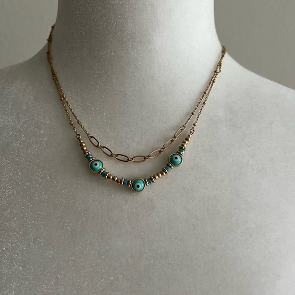Lonna & Lilly Evil Eye Layered Necklace - Picture 2 of 3
